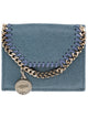 Stella Mccartney Light Blue Falabella Trifold Wallet With Chain