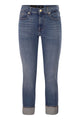 7 For All Mankind Relaxed Skinny Cropped Slim Illusion Stretch Denim Jeans
