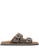 Fendi Feel Sandal In Ff Jacquard Fabric