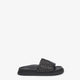Fendi Fendi Diagonal Ff Jacquard And Leather Slides