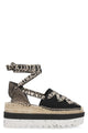 Stella Mccartney 85Mm Flatform Logo Print Espadrilles