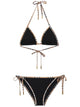 Burberry Black Mata Bikini Camel Check Detail