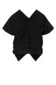 Balenciaga Black Cotton Blend Top