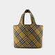Burberry Embroidered Canvas Medium Check Shopping Bag