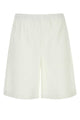 Gucci White Linen Bermuda Shorts