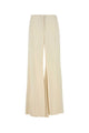 Alexander Mcqueen Cream Satin Wide-Leg Pant