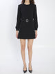 Saint Laurent Black Mini Dress With Belt