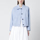 Swd By S.w.o.r.d. Light Blue Leather Jacket