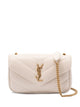 Saint Laurent Ivory Leather Mini Loulou Crossbody Bag