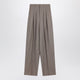 Saint Laurent Wide Taupe Beige Wool Trousers