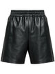 Gucci Black Leather Bermuda Shorts