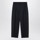 Alexander Mcqueen Wide Navy Blue Wool Trousers