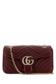 Gucci Burgundy Nappa Leather Medium Gg Marmont Shoulder Bag