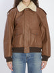 Saint Laurent Brown Aviator Calf Leather Jacket