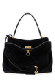 Balenciaga Rodeo Mini Handbag In Calf Suede, Black