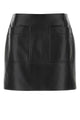 Bottega Veneta Black Leather Mini Skirt