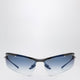 Balenciaga Cat-Eye Boomerang Mirror Blue Sunglasses