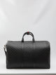Gucci Black Leather Gg Emblem Duffle Bag