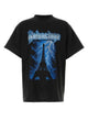 Balenciaga Black Cotton Oversize T-Shirt
