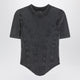 Balenciaga Washed Black Corset-Style T-Shirt