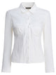 Balenciaga White Cotton Blend Corset Shirt