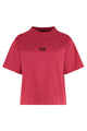 Balenciaga Red Ss T-Shirt Black Embroidered Logo