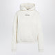 Balenciaga Mediumfit Embroidered Hoodie In Dry Fleece, Cream