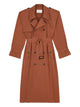 Saint Laurent Caramel Cotton Blend Oversize Trench Coat