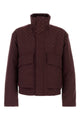 Gucci Burgundy Gg Fabric Padded Jacket