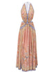 Zimmermann Indra Plunge Halter Maxi Dress
