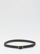 Bottega Veneta Black Calf Leather Reverso Belt