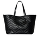Gucci Black Leather Large Gg Marmont Shopping Bag
