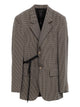 Balenciaga Vichypattern Jacket With Side Lace Detail