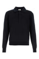 Saint Laurent Midnight Blue Silk Blend Polo Shirt