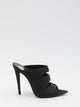 Saint Laurent Black Emilie Mules In Crêpe Satin