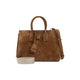 Saint Laurent Brown Suede Sac De Jour Handbag