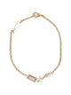 Saint Laurent Cassandre Charm Bracelet In Metal And Rhinestone