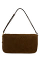 Gucci Caramel Suede Gucci Half Horsebit Shoulder Bag