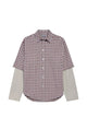 Balenciaga Red Navy Wrong Sleeve Shirt