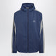Balenciaga Washedeffect Technical Satin Track Jacket In Navy