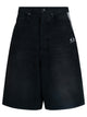 Balenciaga Black Denim Bermuda Shorts