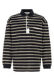 Bottega Veneta Night Beige Chalk Stripes Piquet Polo