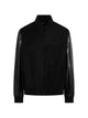 Gucci Fabric Bomber With Nappa Leather Sleeves, Black