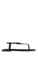 Balenciaga Black Leather Riva Thong Sandals