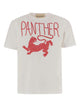 Valentino White Short Shirt With Red Panther