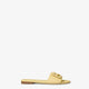 Fendi Yellow Leather Baguette Slippers
