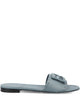 Fendi Baguette Wide-Band Leather Slides