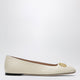 Valentino Garavani White Vlogo Signature Ballerina Flats In Nappa Leather