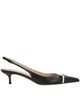 Valentino Black Patent Leather Sling Back