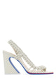 Fendi White Leather Fendi Arc Sandals
